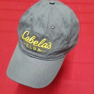 Cabela's Club Hat Cap Strap Back Adjustable One Size Fits Most Dad Adult Gray